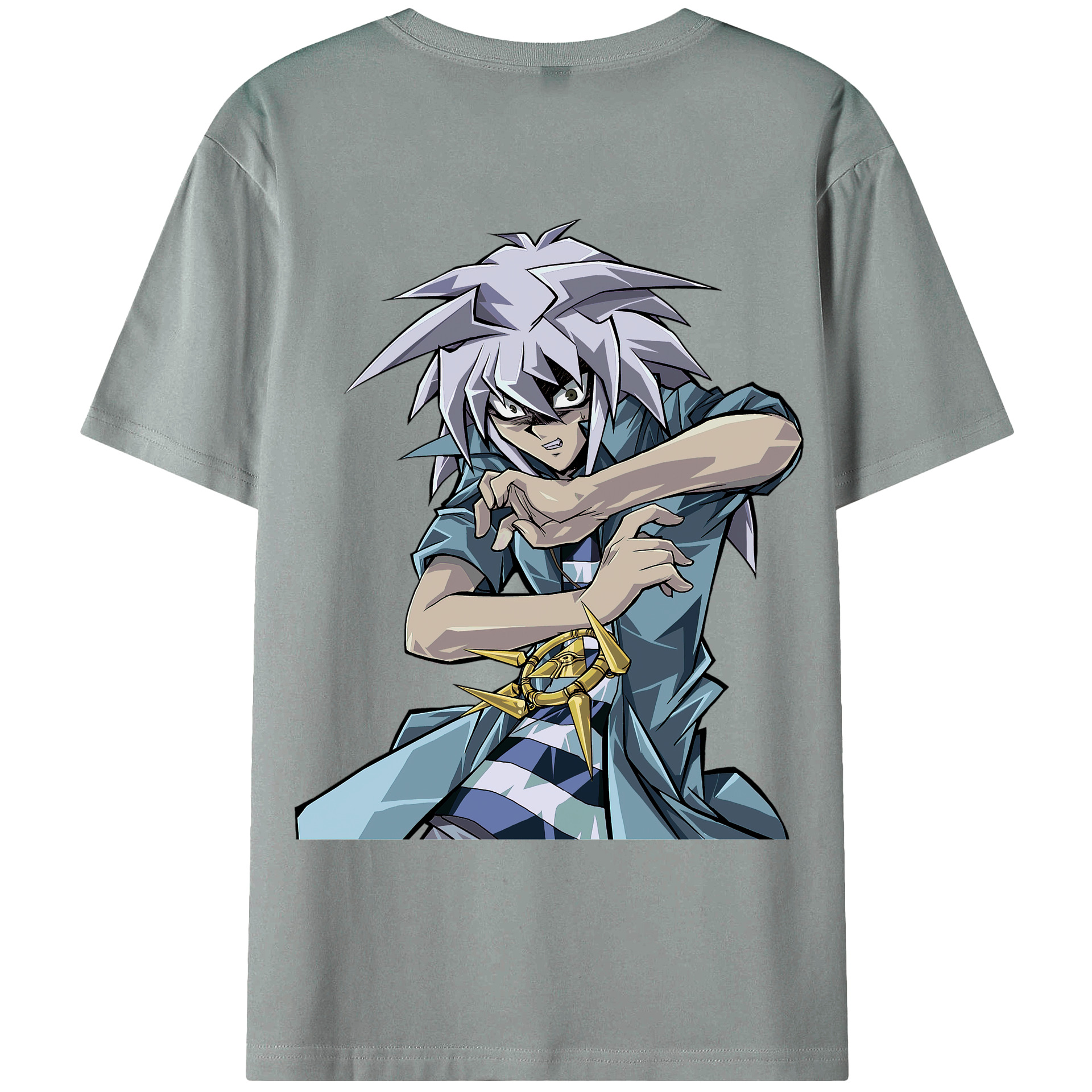 （画像用） 遊☆戯☆王 Yu-Gi-Oh! 綿100％ メンズ半袖Tシャツ（バックプリント） 通気性